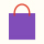 Purple Shopping bag Icon